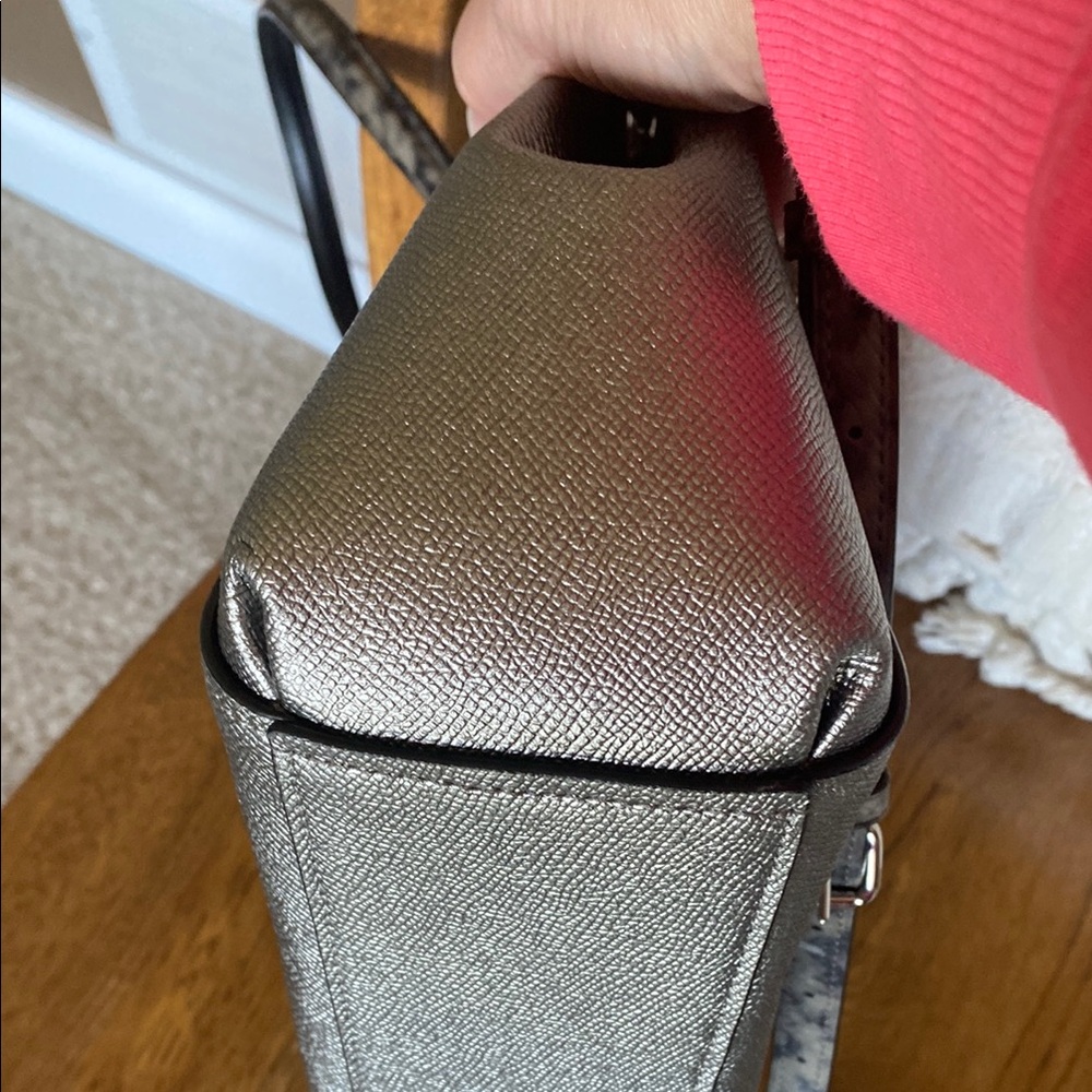 COACH Brooke Silver Snake Print Leather Handbag / Crossbody - Picture 7 of 15
